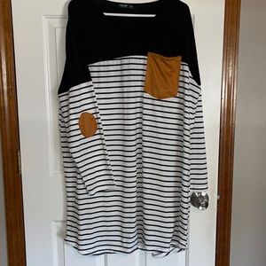 Shien Curve long sleeve t-shirt dress